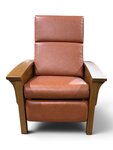 Outlet: Amish Magnolia Quarter Sawn White Oak Slat Mission Recliner In-Stock