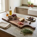 Amish Made Large Walnut Charcuterie Cutting Board with Live Edge In-Stock