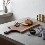 Handcrafted Large Walnut Live Edge Cutting & Serving Board Amish Made In-Stock