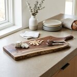 Amish Handcrafted Large Solid Walnut Live Edge Serving & Cutting Board In-Stock