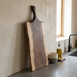Amish Handcrafted Solid Walnut Medium Live Edge Serving & Cutting Board In-Stock