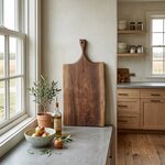 Amish Handcrafted Large Walnut Live Edge Serving & Cutting Board In-Stock