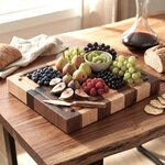 Amish Handcrafted Small Cutting and Serving Board with Juice Groove In-Stock