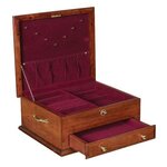 Amish Handcrafted Solid Wood Deluxe Shaker Jewelry Box