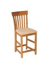 Amish Trenton Slat Back Solid Wood Bar Stool