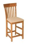 Amish Trenton Slat Back Solid Wood Bar Stool