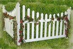 Vinyl Classic Country Corner Picket Accent Fence