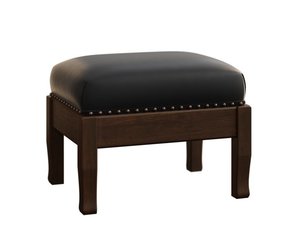 Rangeley Upholstered Footstool with Wood Frame