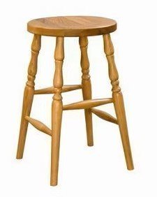 Wood Backless Barstool