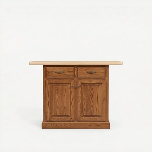 Amish Lindger 36" Solid Wood Space Saver Kitchen Island