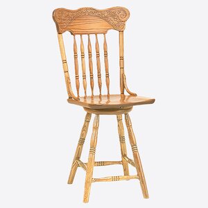 Monroe Heirloom Pressback Swivel Counter or Bar Stool