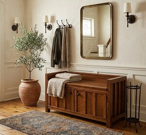 Mission Storage Bench with Doors