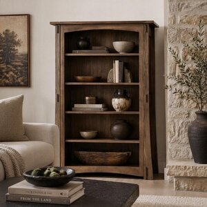 Whiteridge Solid Wood Mission Bookcase with Optional Doors - Choose Height