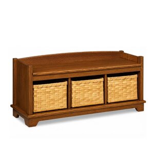 Amish Handcrafted Ingalls Farmhouse Storage Bench with Baskets