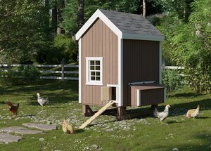 Wood Colonial Chicken Coop DIY Kit