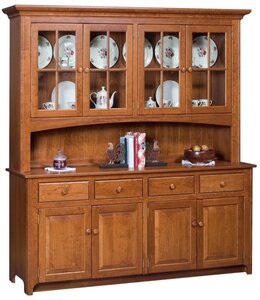 Amish 77" Galloway Shaker Four Door Hutch