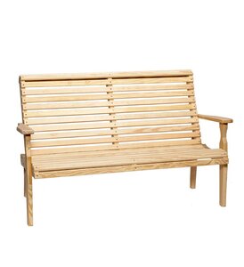Leisure Lawns Pine Wood Roll Back Porch Bench