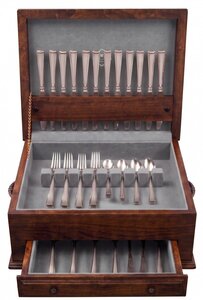 Handcrafted Solid Wood Flatware Chest – Holds 12 Place Settings