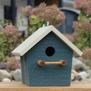Rustic Painted Wood Birdhouse