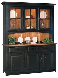 Galloway Shaker 3-Door Kitchen Hutch Storage Cabinet