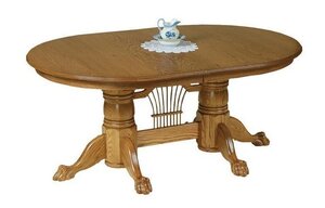 Harvey Solid Wood Double Pedestal Dining Table