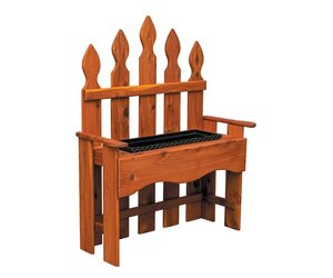 Cedar Wood Welcome Friends Bench with Planter