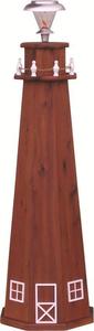 4' Cedar Lighthouse with Solar Light