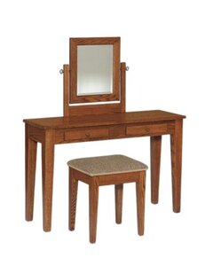 Shaker Dressing Vanity Set with Mirror and Stool