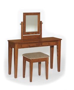 Shaker Dressing Vanity Set with Mirror and Stool