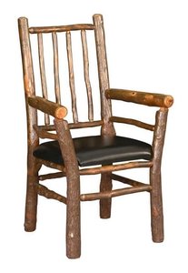 Rustic Hickory Four Spindle Back Dining Chair