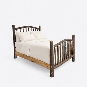 Rustic Hickory Log Bed