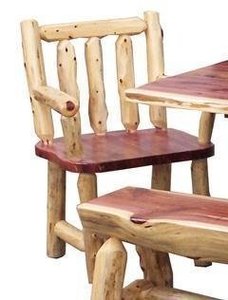 Handcrafted Rustic Cedar Log Arm Chairs