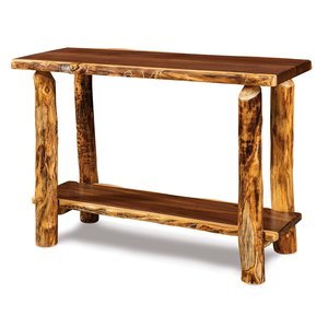 Handcrafted Rustic Log Sofa Table