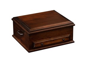 Solid Wood Standing Flatware Storage Chest – 12 Piece Silverware Organizer