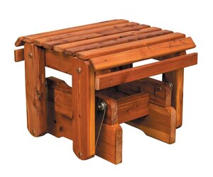 Red Cedar Wood Gliding Ottoman