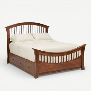 Amber Arched Slat Platform Storage Bed