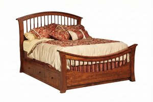 Amber Arched Slat Platform Storage Bed