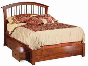 Amber Storage Platform Bed with Low Footboard