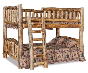 Rustic Log Bunk Beds