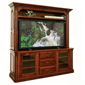 Hawthorne 68" Media Console Cabinet with Optional Hutch Top