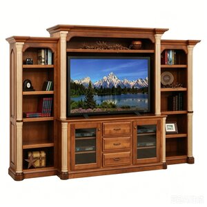 Riverdale Solid Wood Entertainment Center Wall Unit