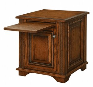 Imperial End Table with Slide-Out Server