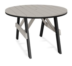 Poly 48" Round Garden Dining Table