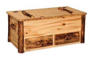 Rustic Log Hope Chest with Drawers