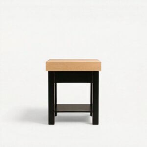 Amish Small Square Edge Grain Standing Butcher Block Kitchen Island