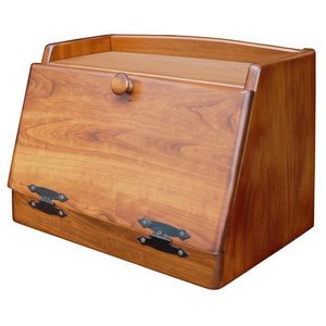 Oak or Cherry Wood Plain Bread Box