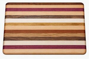 Handcrafted Exotic Multi-Wood 18 x 12 Cutting Board