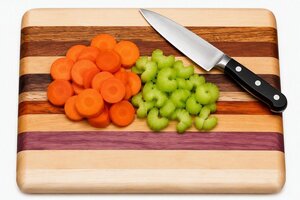 Handcrafted Exotic 12 x 9 Multi-Wood Cutting Board
