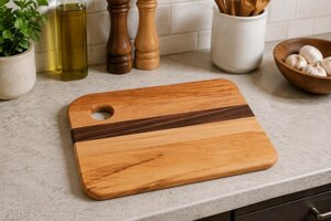 Handcrafted 12 x 9 Multi-Wood Cutting Board