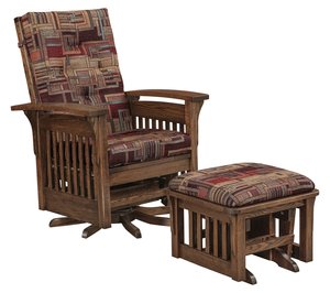 American Winthrop Slat Glider Chair with Swivel